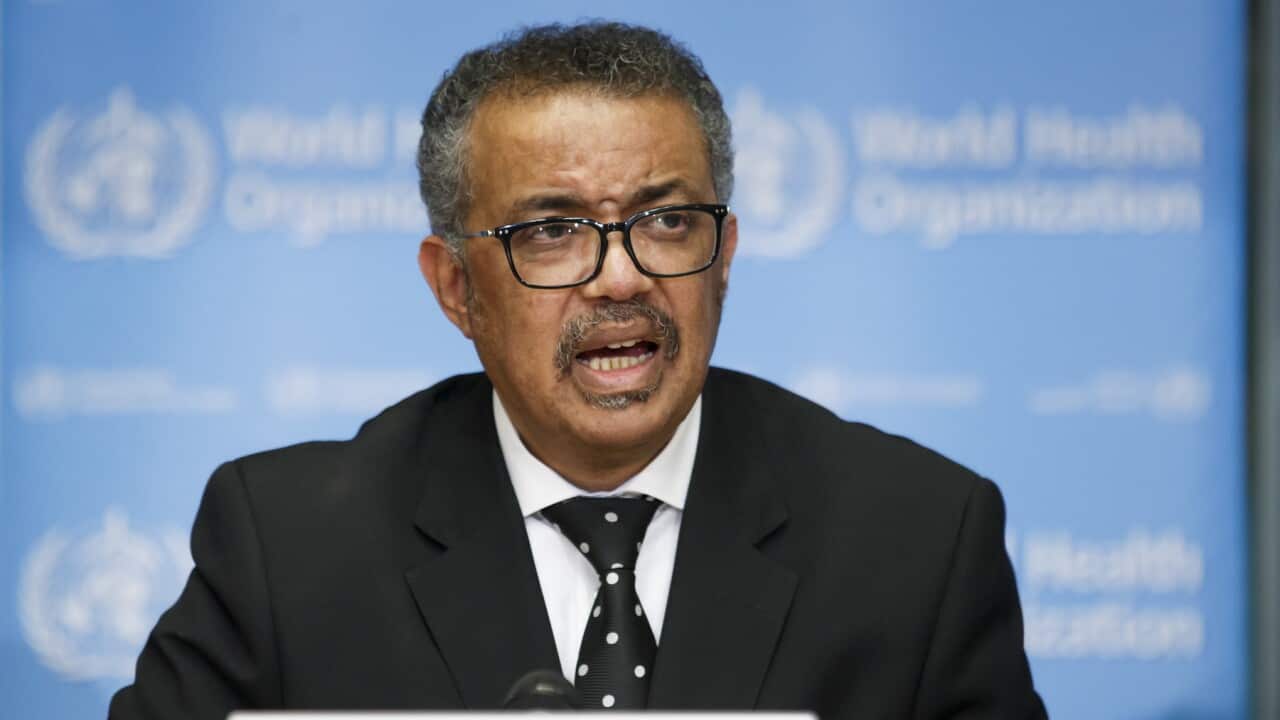 Tedros Adhanom Ghebreyesus, Director General of the WHO informs the media about the covid-19 viru