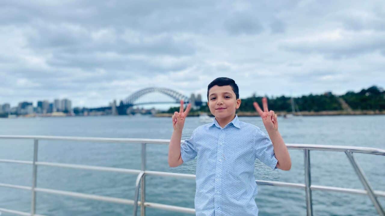 Afghan evacuee Saleh says he's excited to start school in his new country.