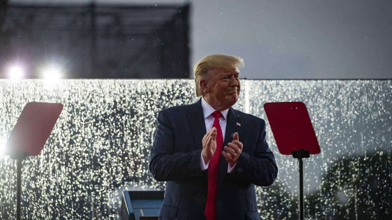 U.S. President Donald Trump participates during the Fourth of July Celebration 'Salute to America' event in Washington, DC, USA on Thursday, July 4, 2019.