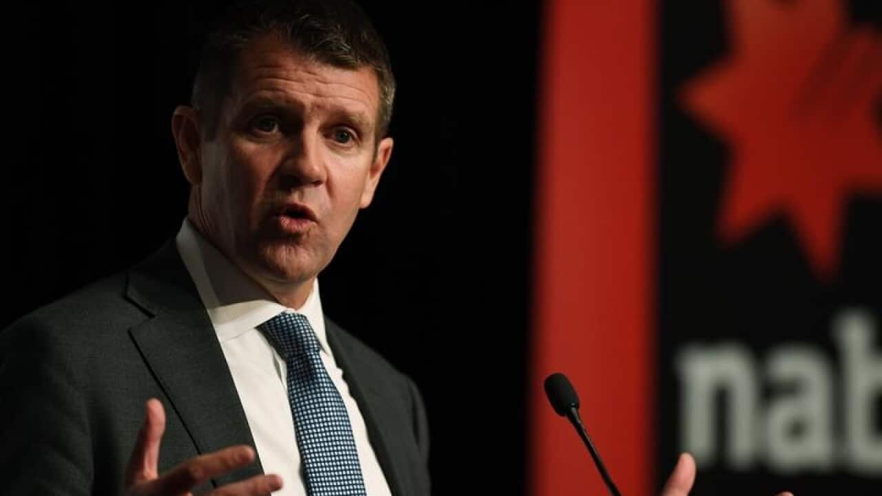 Mike Baird speaks at an NAB event.