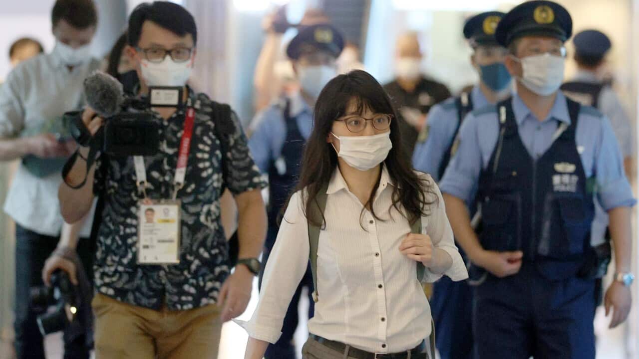 Japan Lawyers Association for Refugees representative Tomoko Uraki at Tokyo's Haneda International Airport