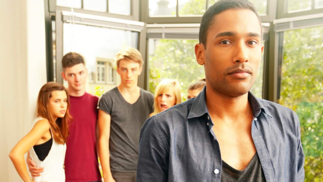 Young Black Man Rejected From The Group