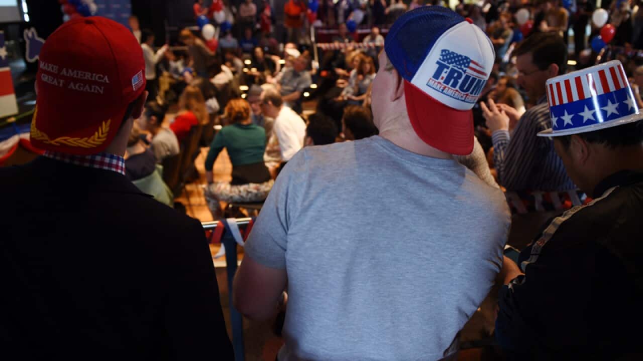 Attendees at the US Studies Centre election party in Sydney