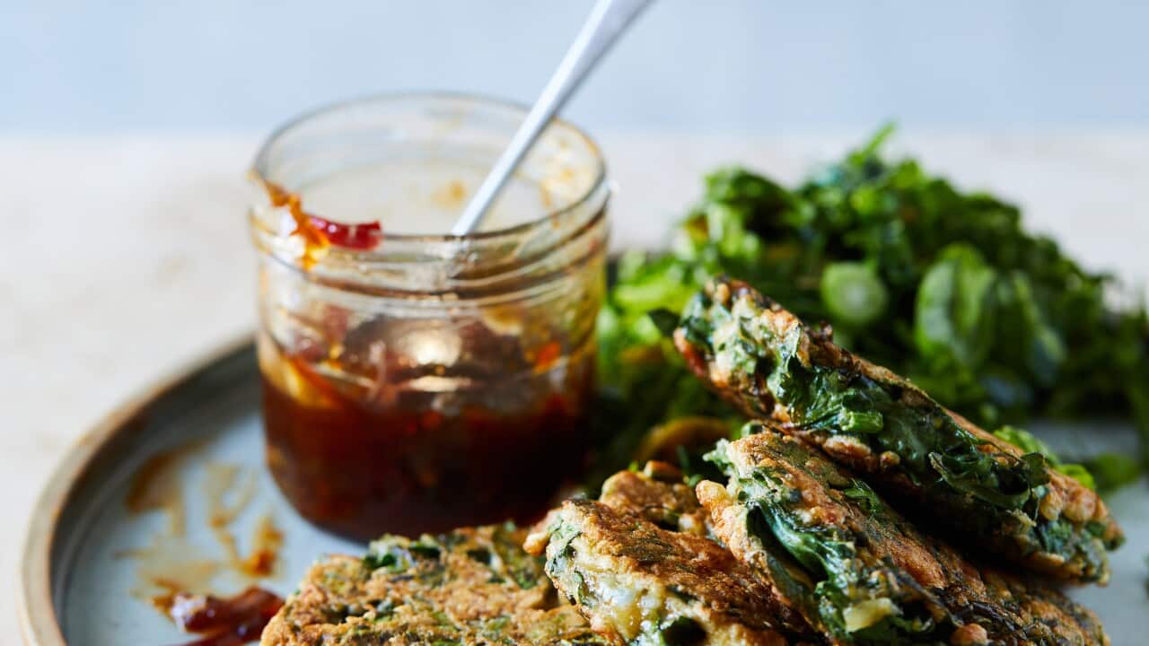 'Green things' fritters.