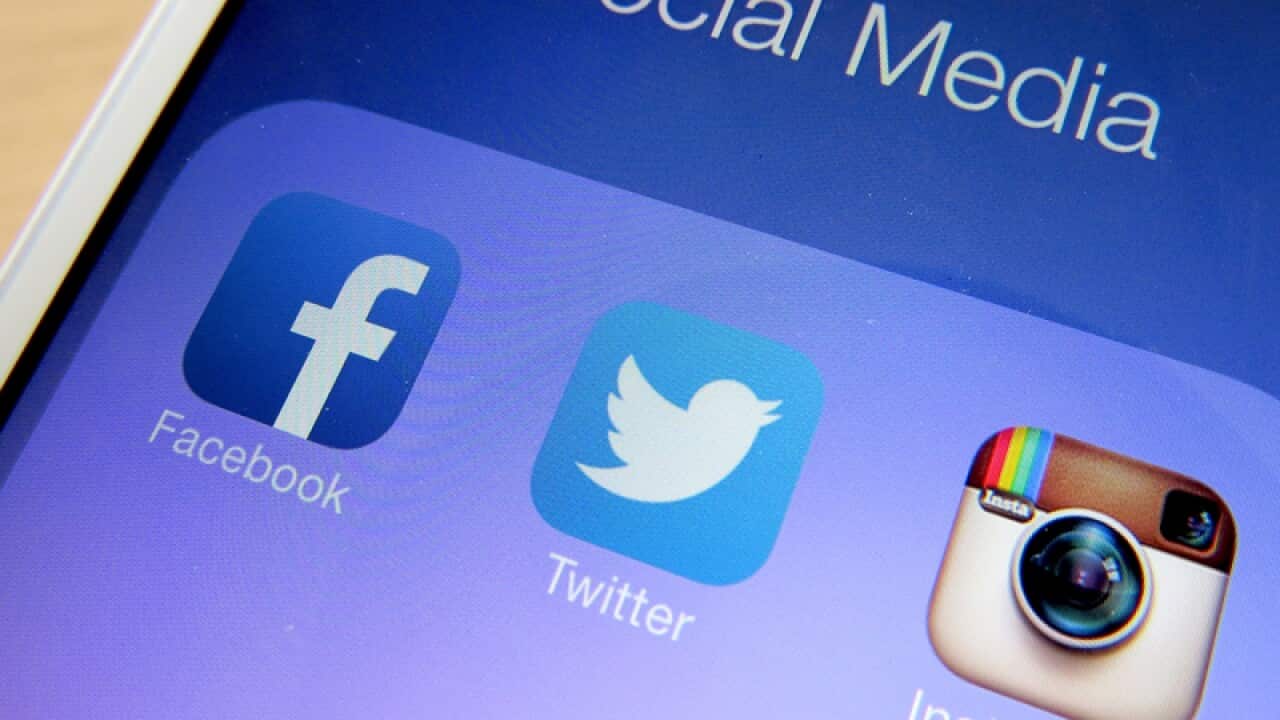 General view of social media apps Facebook, Twitter and Instagram