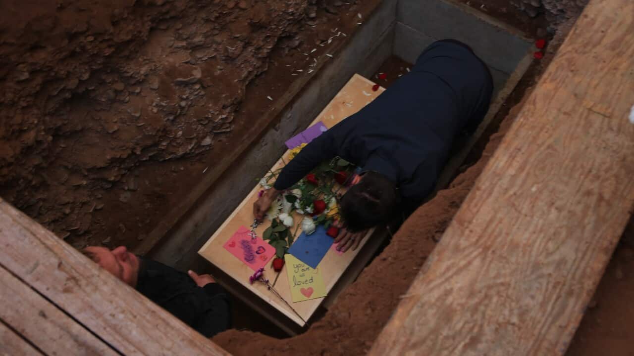 Relatives and friends attend the funeral of the LeBaron family in La Mora, Sonora, Mexico.riends attend the funeral of the LeBaron family in La Mora, Sonora, Mexico.