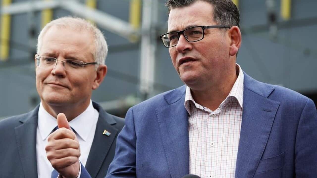 PM Scott Morrison and Victorian Premier Daniel Andrews