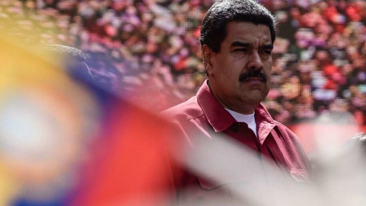 Protest supporting Nicolas Maduro