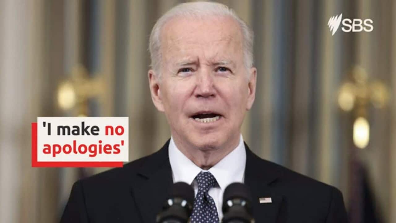 Biden says 'moral outrage' was behind Putin 'cannot remain' comment