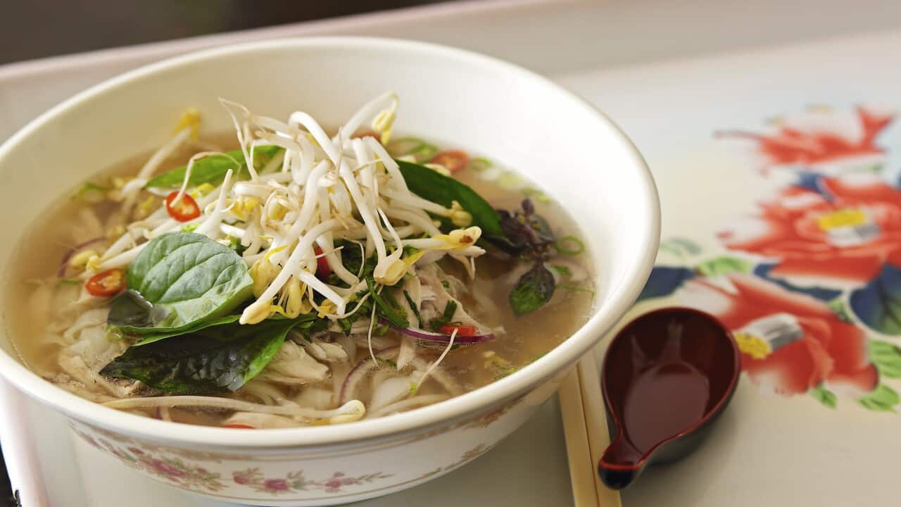 A supplied photo of Pho Ga - Chicken Rice Noodle Soup - from Little Vietnam by Nhut Huynh. (AAP Image/Lantern)