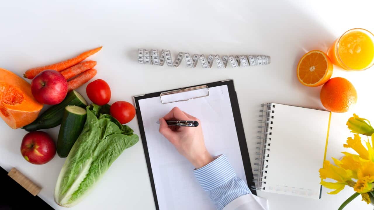 Vegetable diet nutrition and medication concept. Nutritionist of