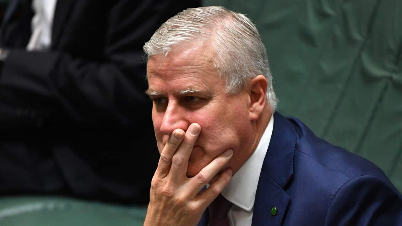 Deputy Prime Minister Michael McCormack during Question Time in the House of Representatives at Parliament House in Canberra, Thursday, May 14, 2020. (AAP Image/Mick Tsikas) NO ARCHIVING