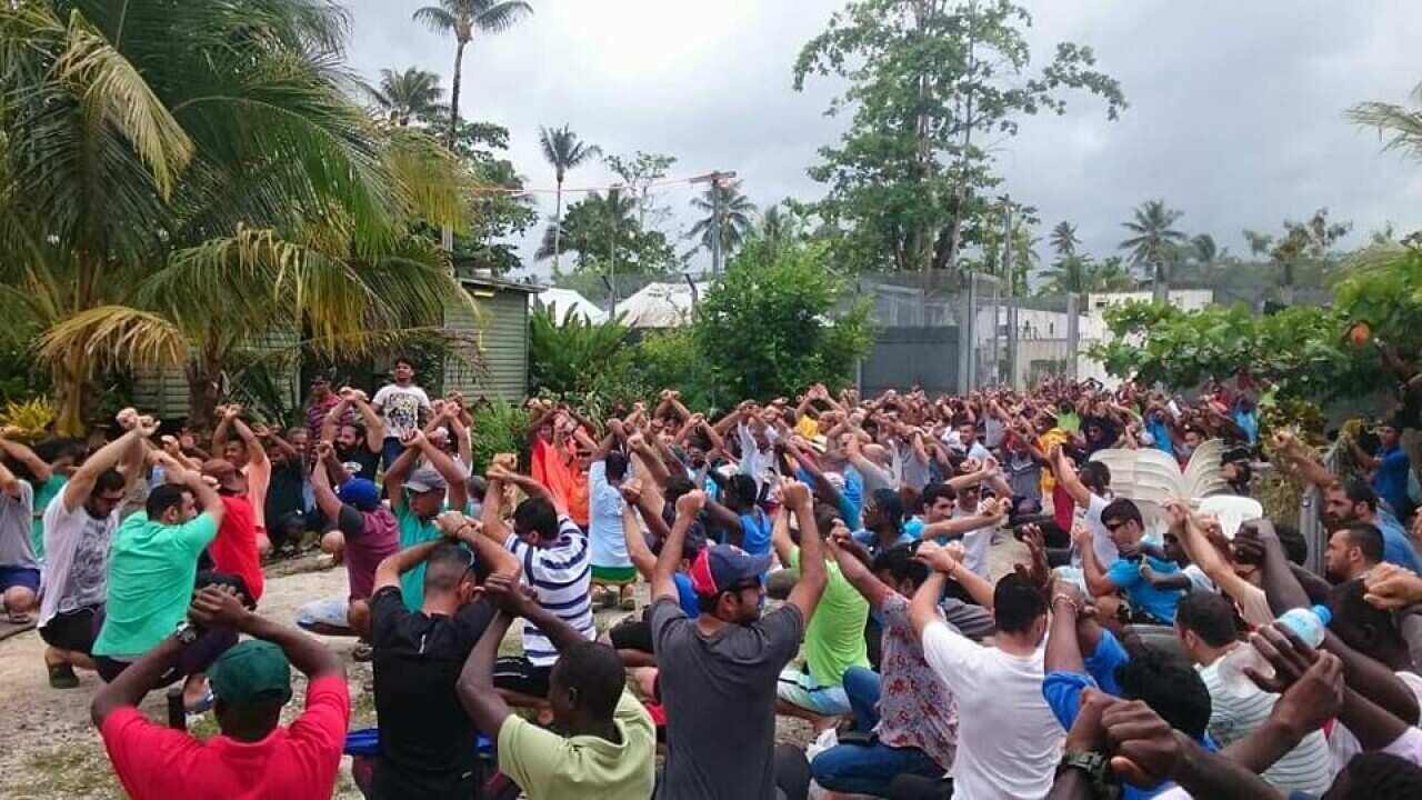 Refugees protest in the Manus Island regional processing centre