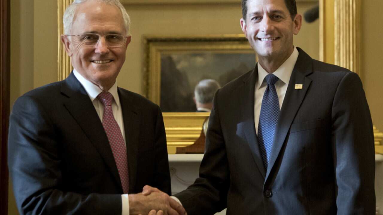 Australian PM Malcolm Turnbull and House Speaker Paul Ryan