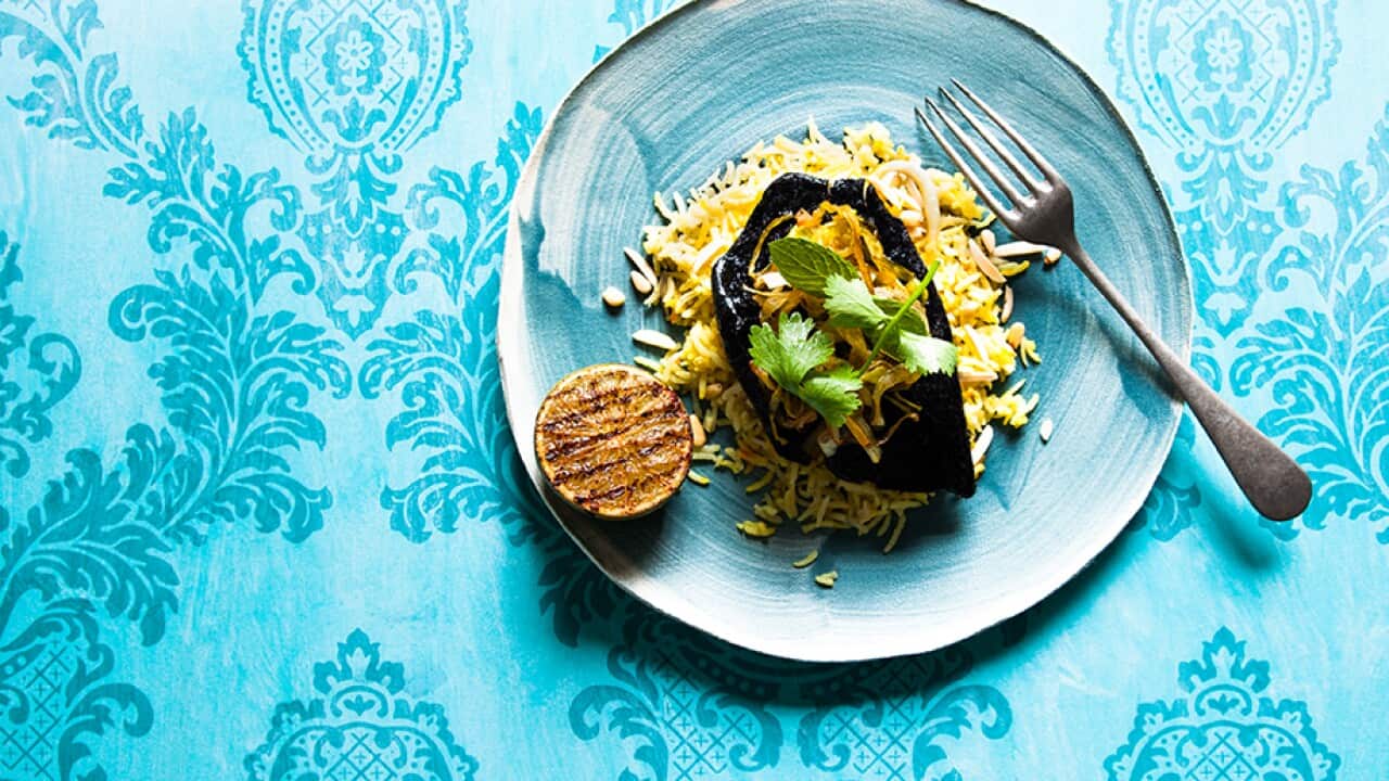 Snapper sayadieh with leek