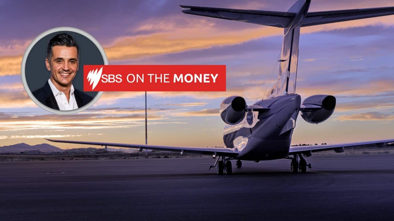 On the Money graphic over image of airplane.