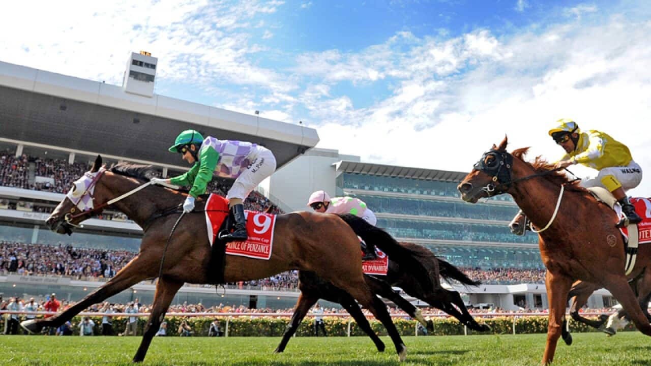 Jockey Michelle Payne during the Melbourne Cup