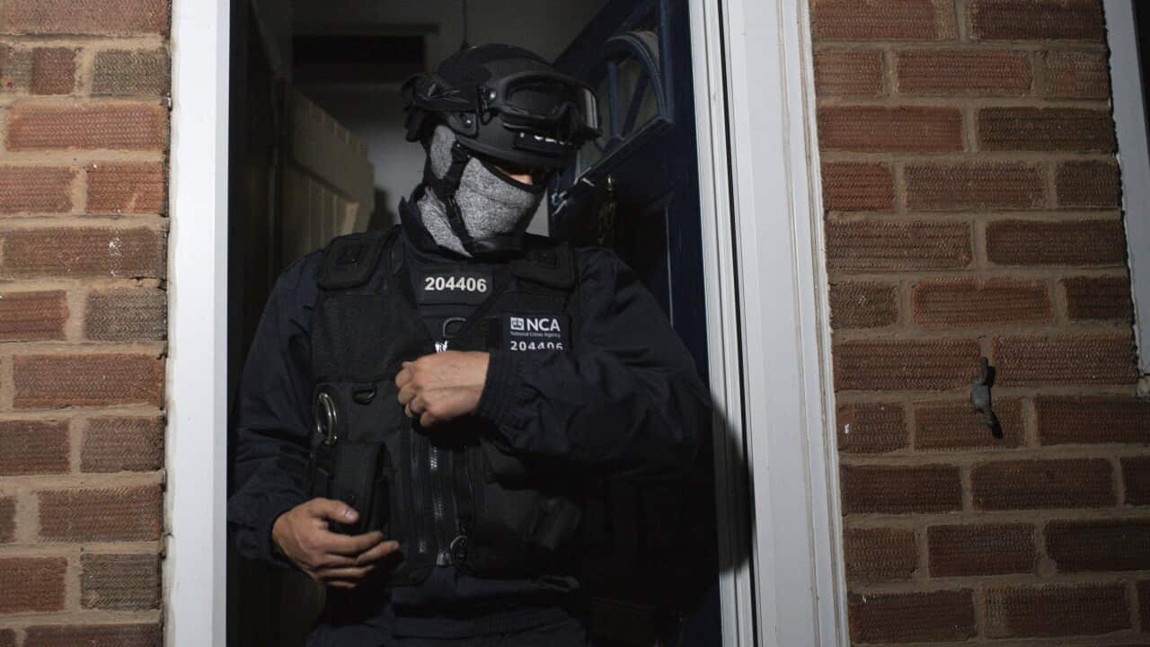 The National Crime Agency and police take part in raid on a property in Birmingham on 26/06/20 in relation to an investigation on Encrochat, a military-grade encrypted communication system used by organised criminals trading in drugs and guns. Up to June