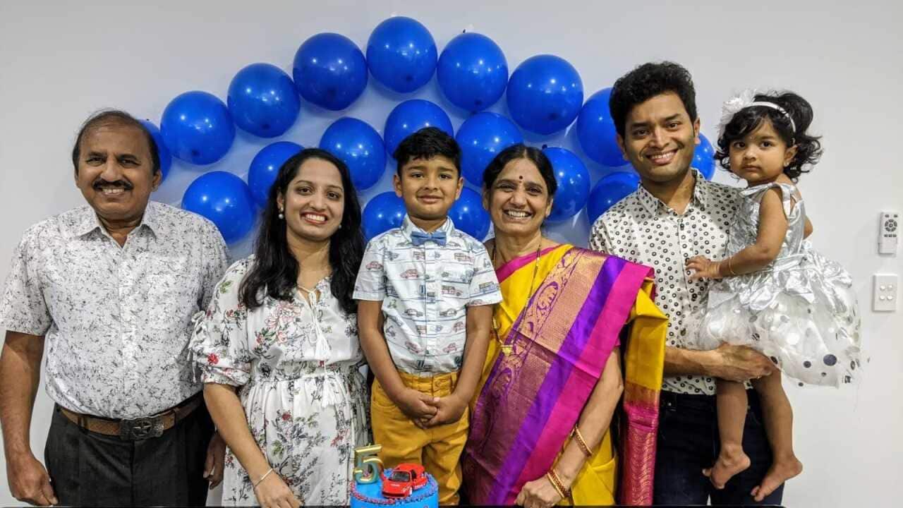 VVLN Sarma with his family