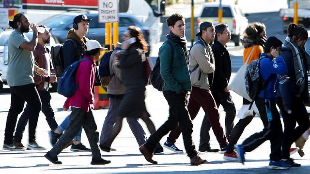 Commuters in Melbourne