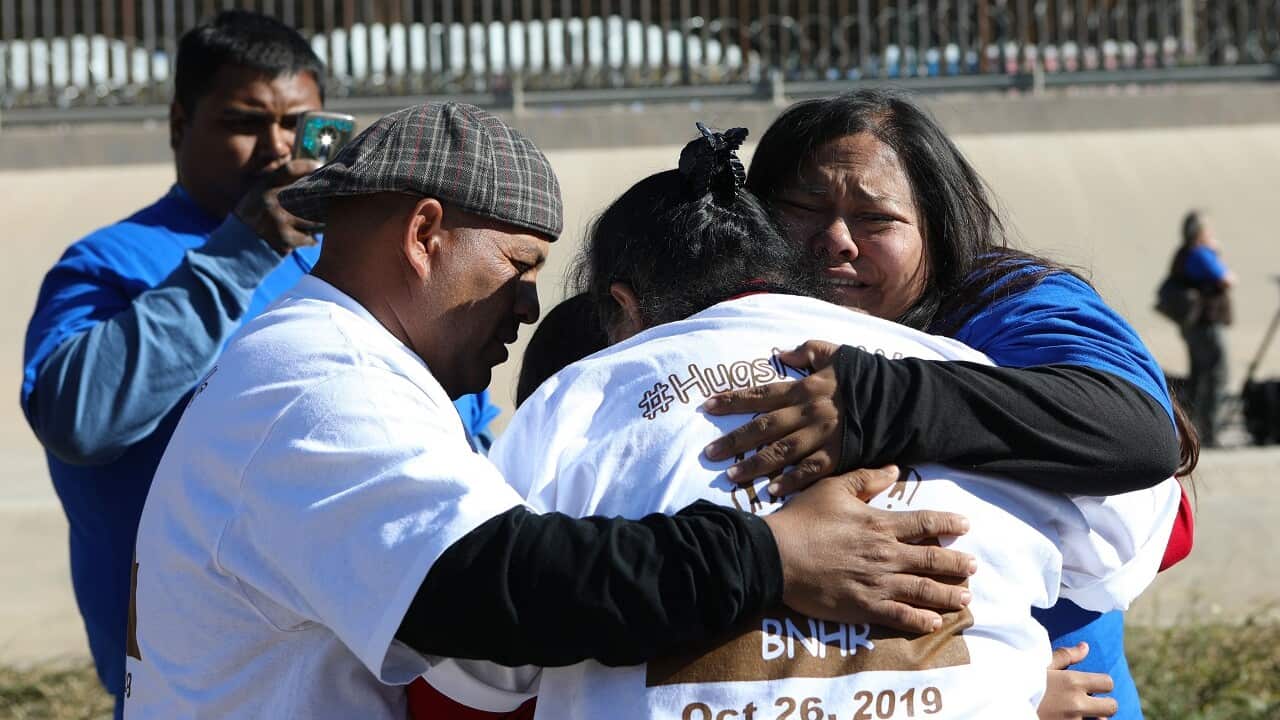 Mexican families separated by the border wall are reunited for three minutes in the seventh edition of the Hugs Not Walls event.
