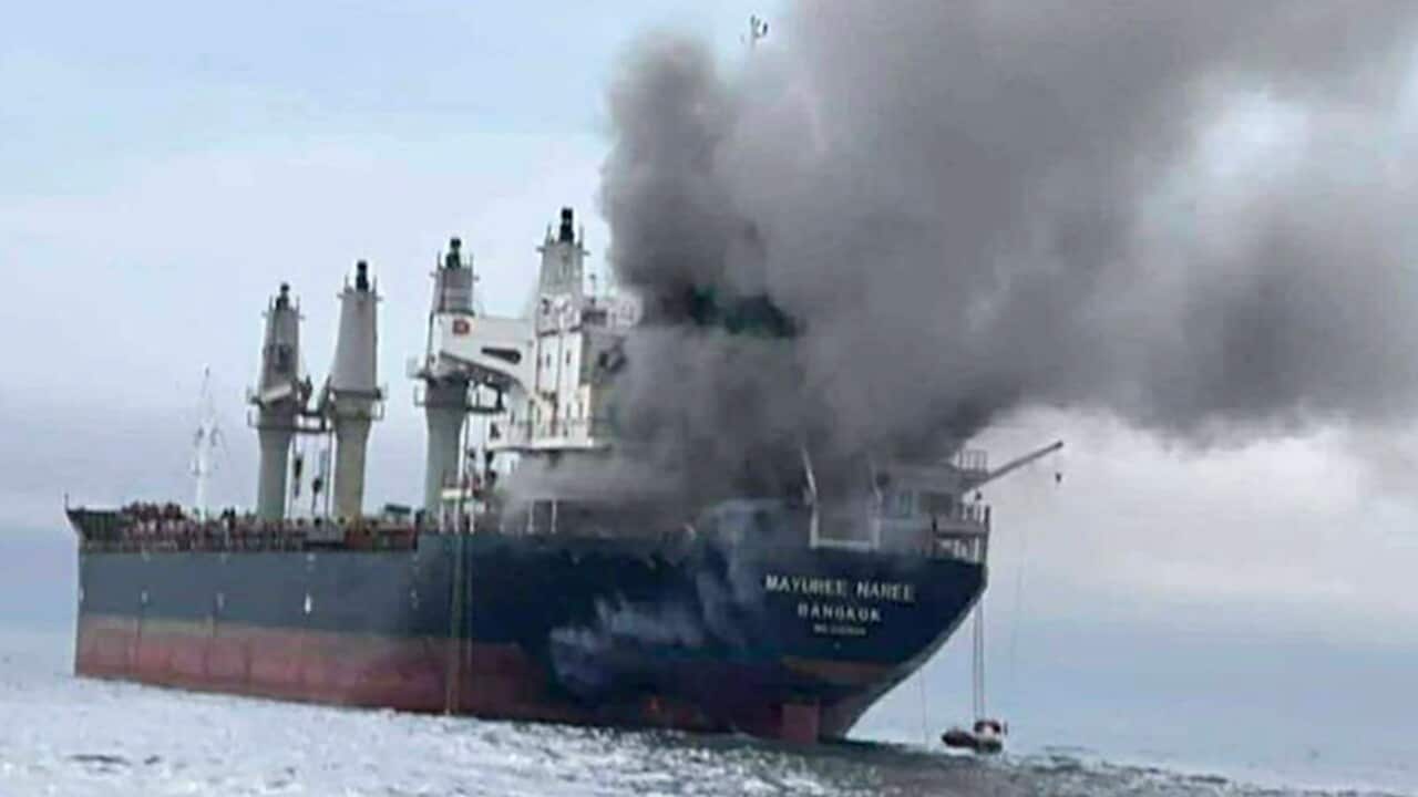 Thai‑flagged vessel struck by Iranian missiles in Strait of Hormuz