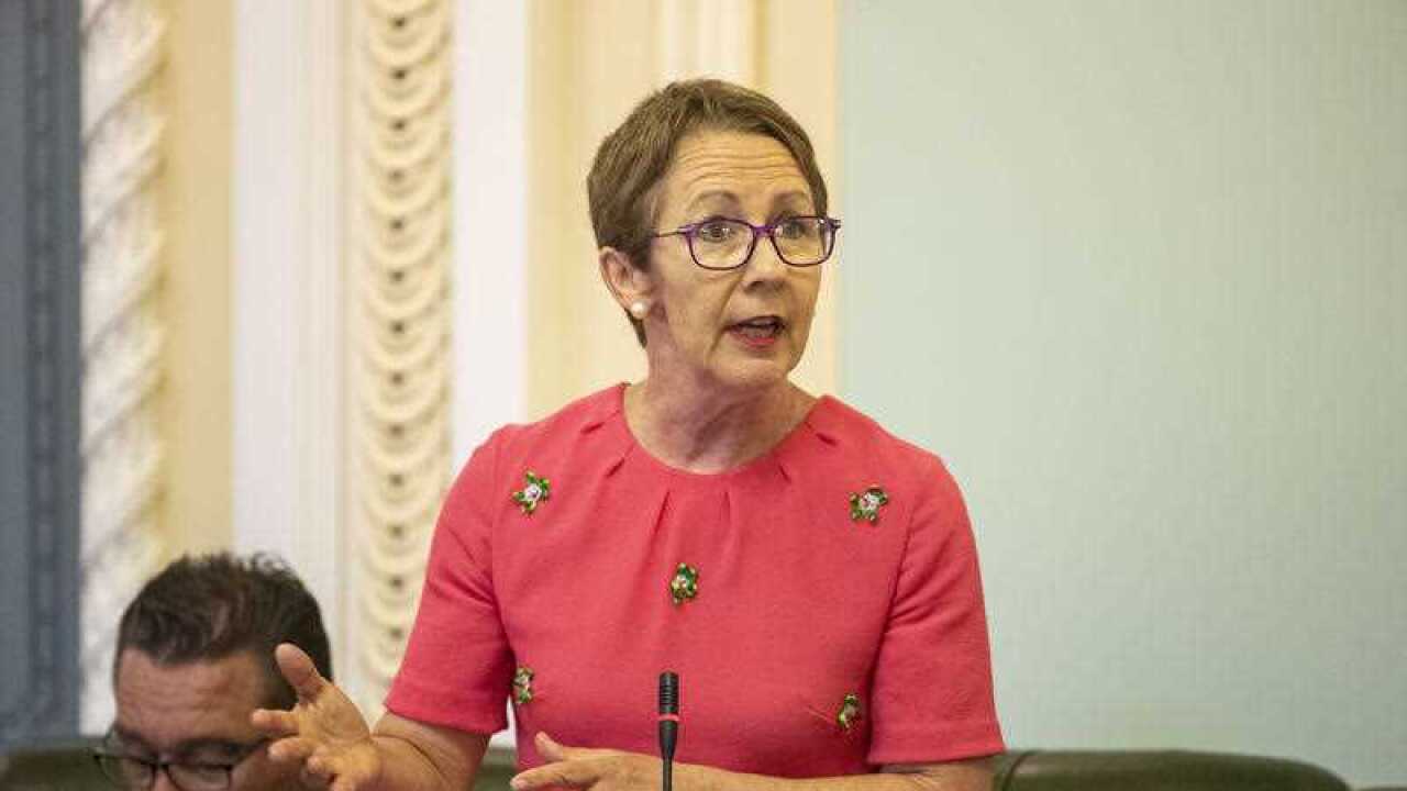 Queensland Minister for Child Safety Di Farmer speaks during Question Time at Parliament House in Brisbane, Tuesday, November 26, 2019.