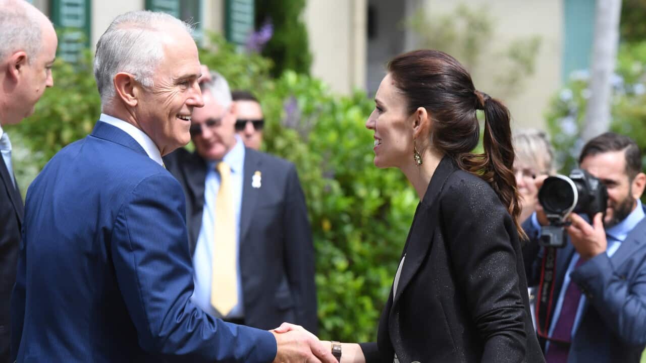 Australian Prime Minister Malcolm Turnbull and New Zealand Prime Minister Jacinda Ardern
