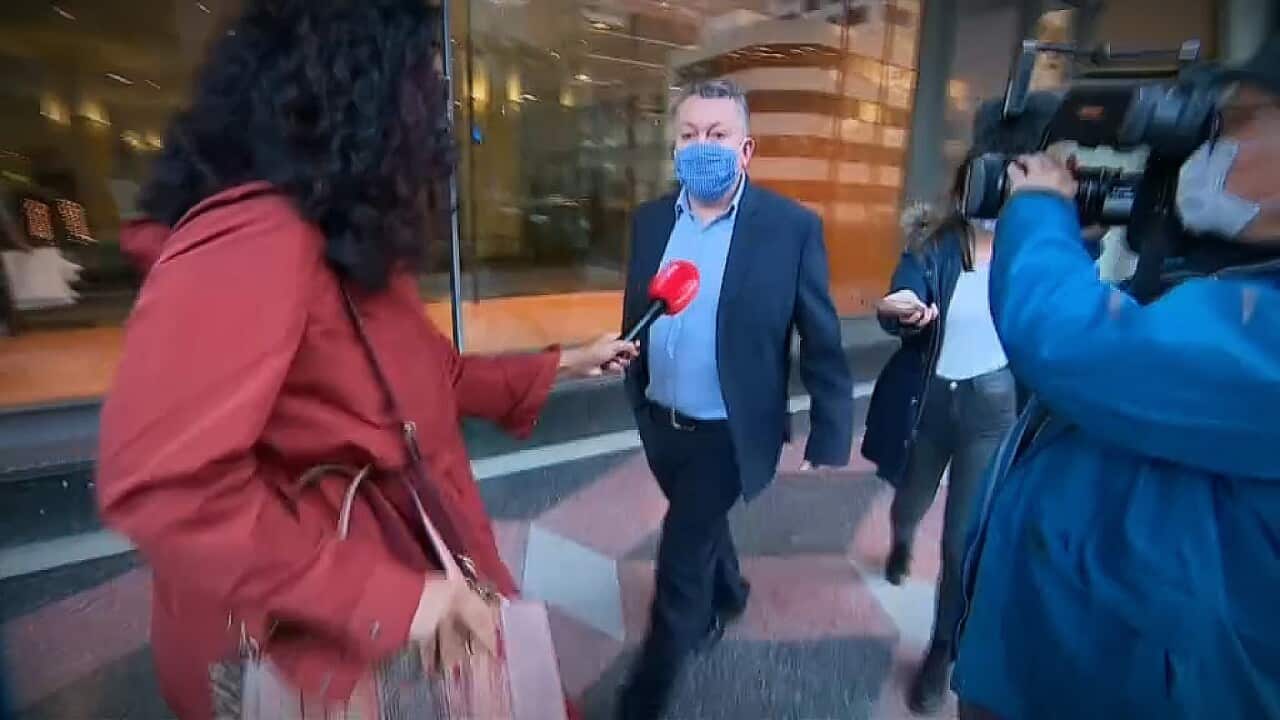 Joshua McAleer ignored reporters' questions