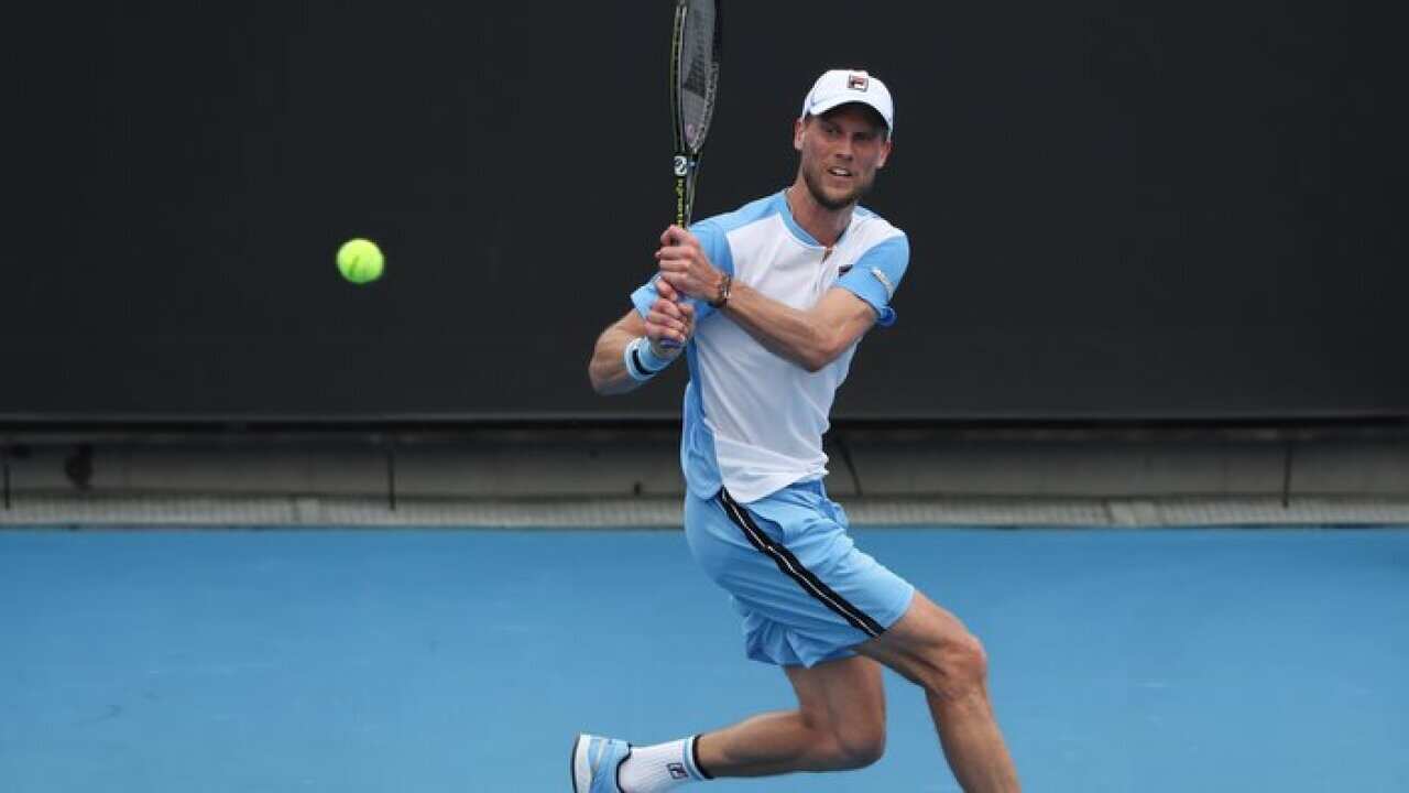 Andreas Seppi in action against Jordan Thompson