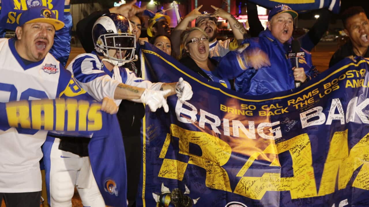 Fans of the Los Angeles Rams