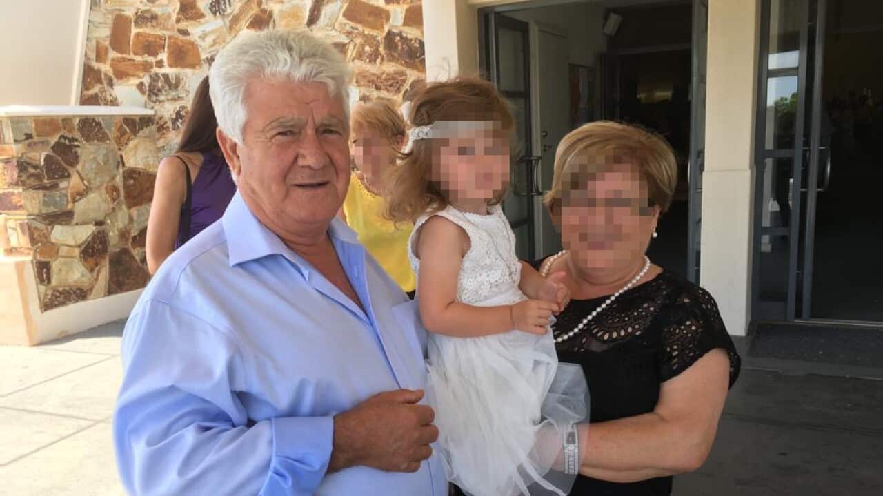 Francesco Ferraro with his wife and a granddaughter