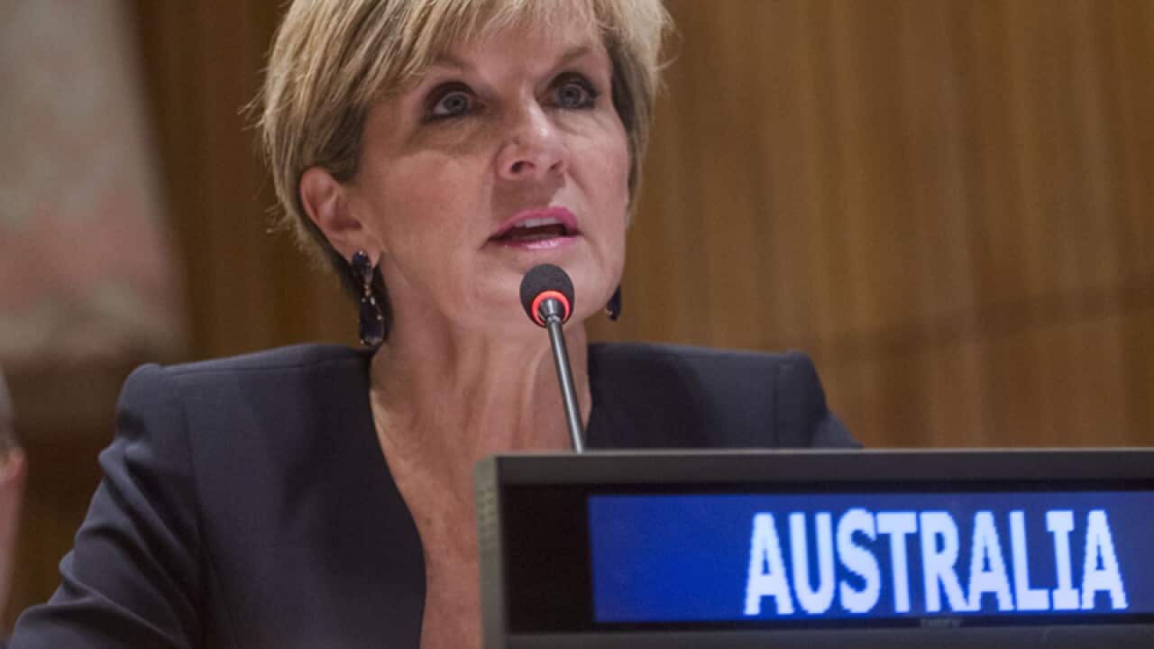 Australian Minister for Foreign Affairs Julie Bishop