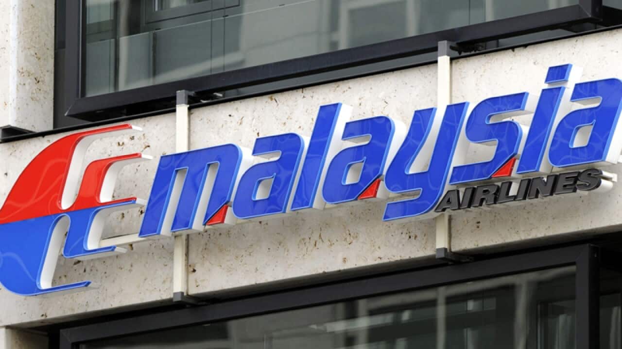 The company logo of Malaysia Airlines, Frankfurt, Germany
