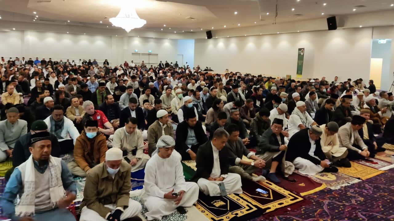 Eid al-Fitr shalat at Diamond Venues, Sydney (02/05/2022) organised by Centre for Islamic Dakwah and Education (CIDE) NSW.