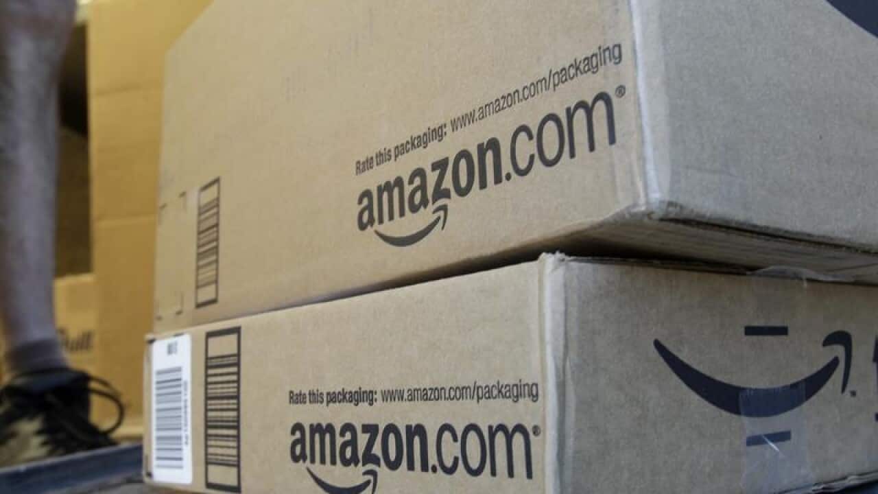 A file image of packages from Amazon