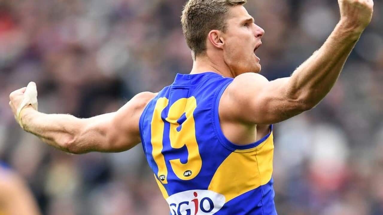 Nathan Vardy in the 2018 AFL grand final