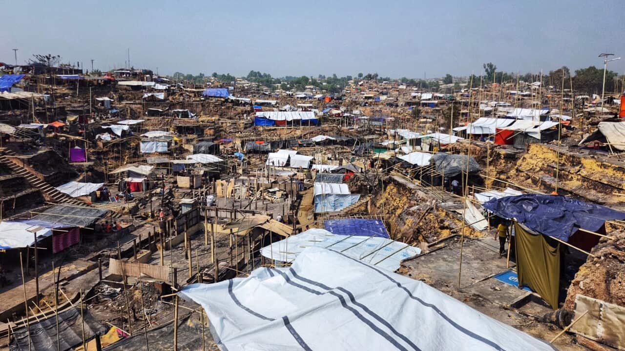 BANGLADESH REFUGEES CAMP FIRE