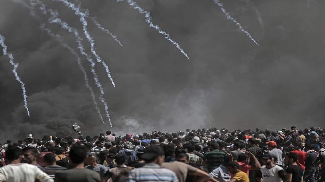 Clashes on the Gaza-Israeli border.