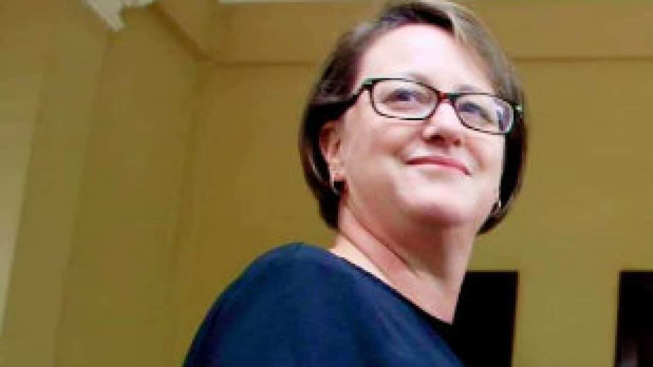 Australian Ambassador Angela Corcoran and Opposition Leader Kem Sokha