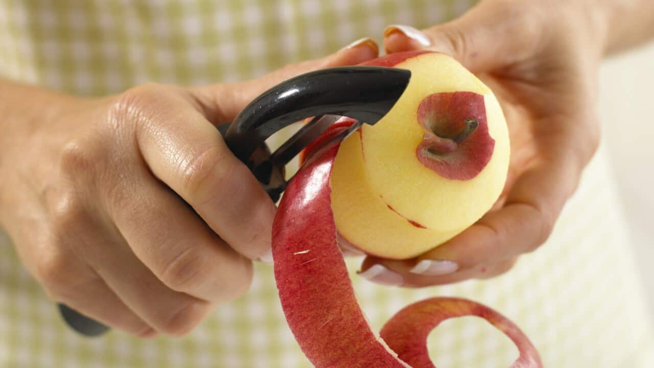 Dr Joanna McMillan says we should be eating and cooking with apples that have the skin on to take advantage of the nutrients in the peel.