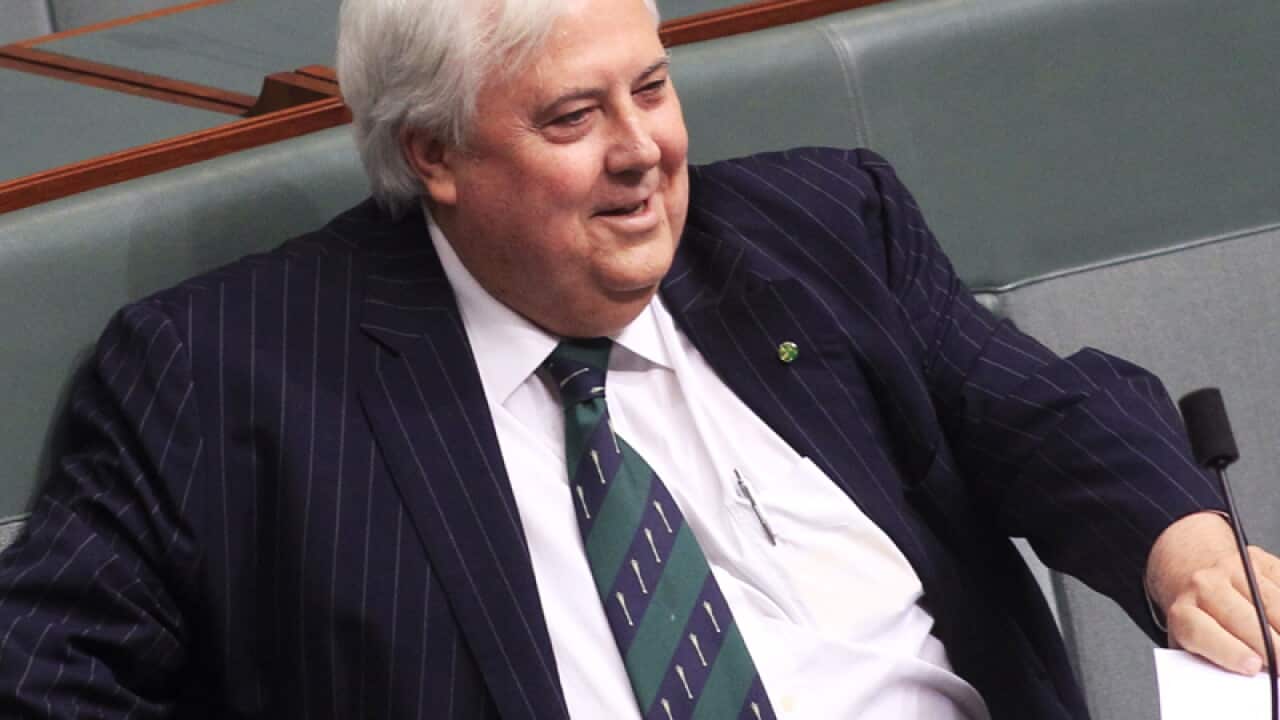 MP Clive Palmer during Question Time at Parliament House.