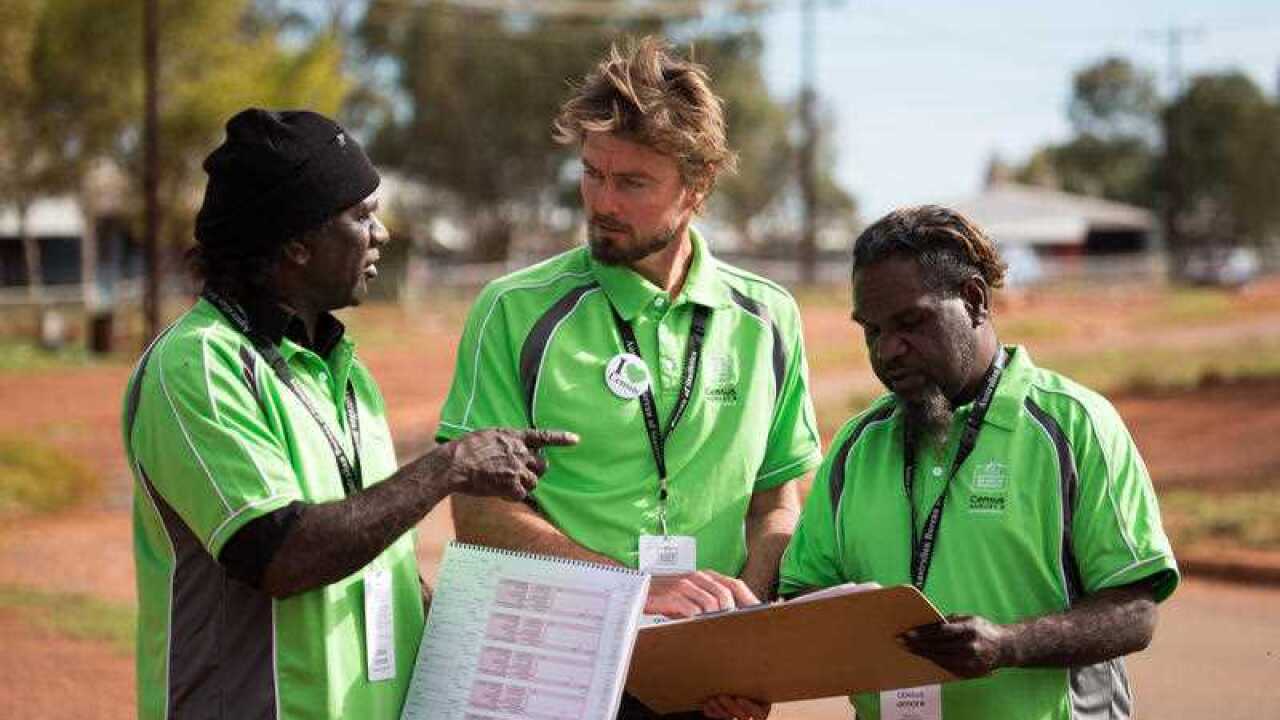 Supplied image of Steve Pearce, census remote area mobile team leader, preparing for the census in the remote Indigenous community of Warburton, WA.