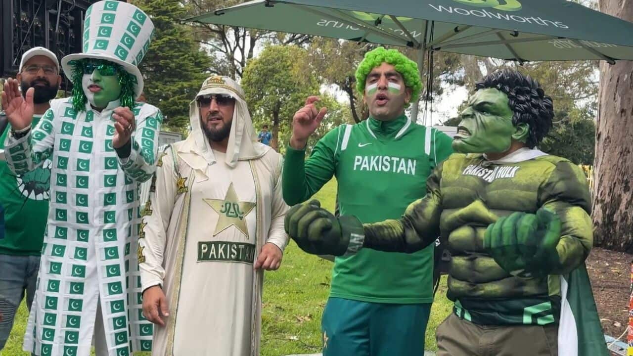 Fans outside the MCG just before day four of the boxing day test.