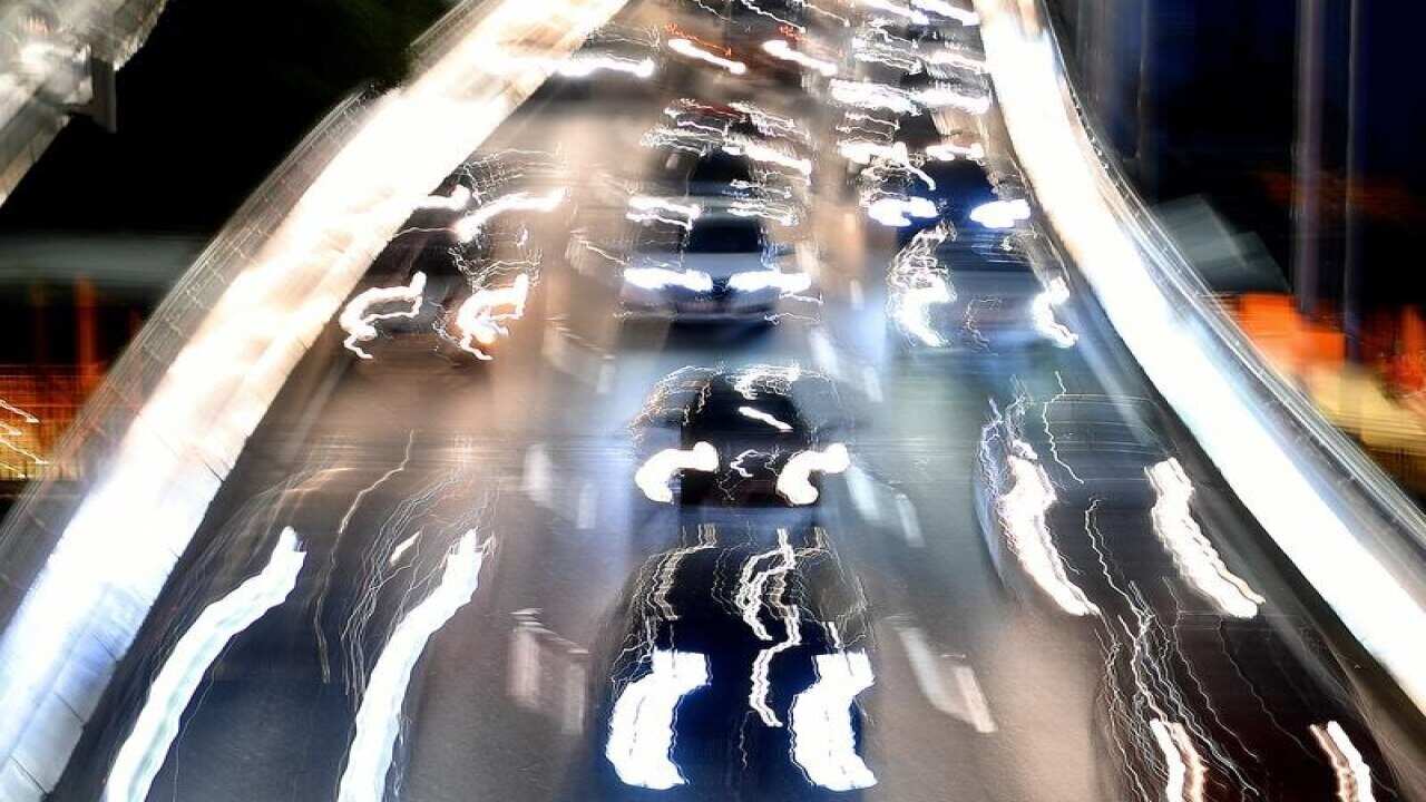 A file image of traffic in the Riverside Expressway in Brisbane