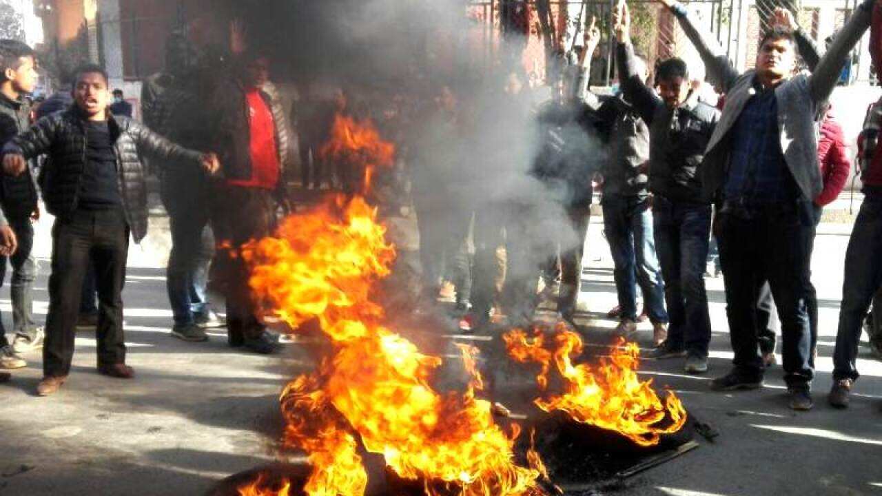 Student protest in Nepal