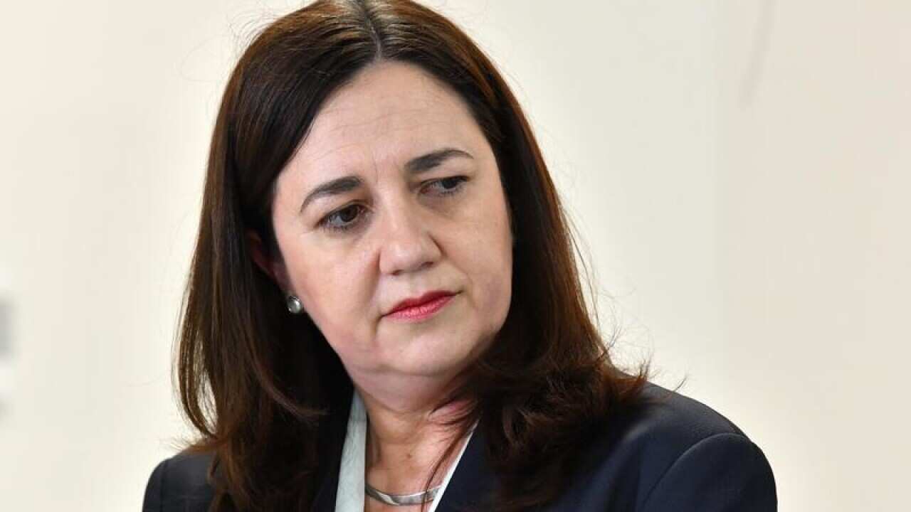 Annastacia Palaszczuk during a press conference at the Townsville.