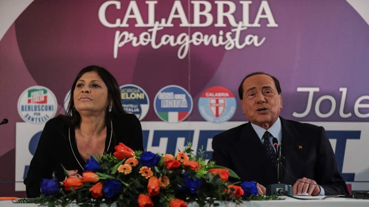 La Presidente della Calabria, Jole Santelli, assieme al leader di Forza Italia, Silvio Berlusconi