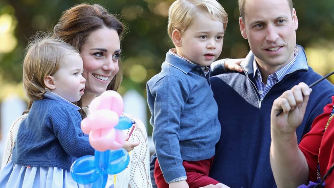 The Duke and Duchess of Cambridge with their children