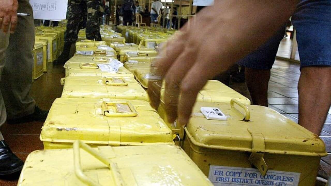 Ballot boxes used in NSW state elections.